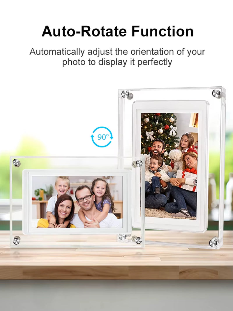 Forever In Sight: 5” Cloud Digital Photo Frame for Cherished Memories