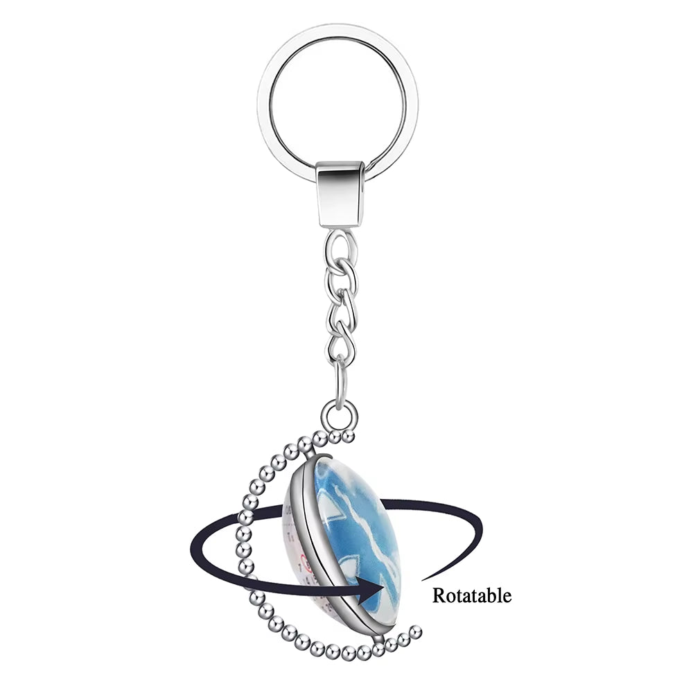 Personality Photo Family Double Sided Keychain Photo Baby Child Dad Mom Brother Sister Portrait Private Custom Rotate Key Chain