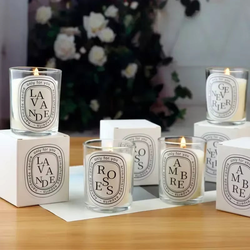 Enchanting Transparent Scented Candle Gift Set - Perfect for Weddings, Guests & Romantic Moments