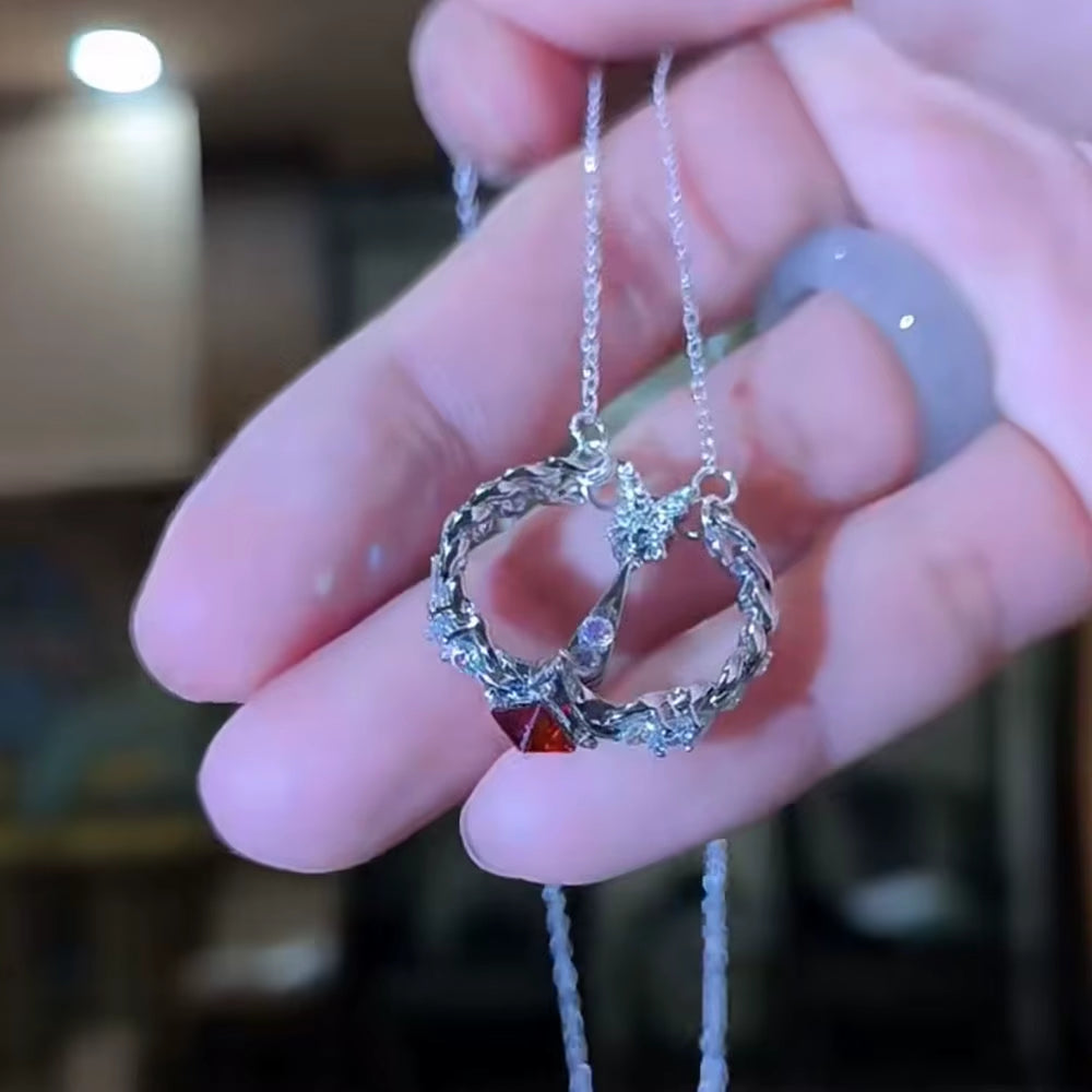 Anime Tian Guan Ci Fu Hua Cheng Xie Lian Cosplay Necklace Unisex Pendant Heaven Official'S Blessing Clavicular Chain Jewelry