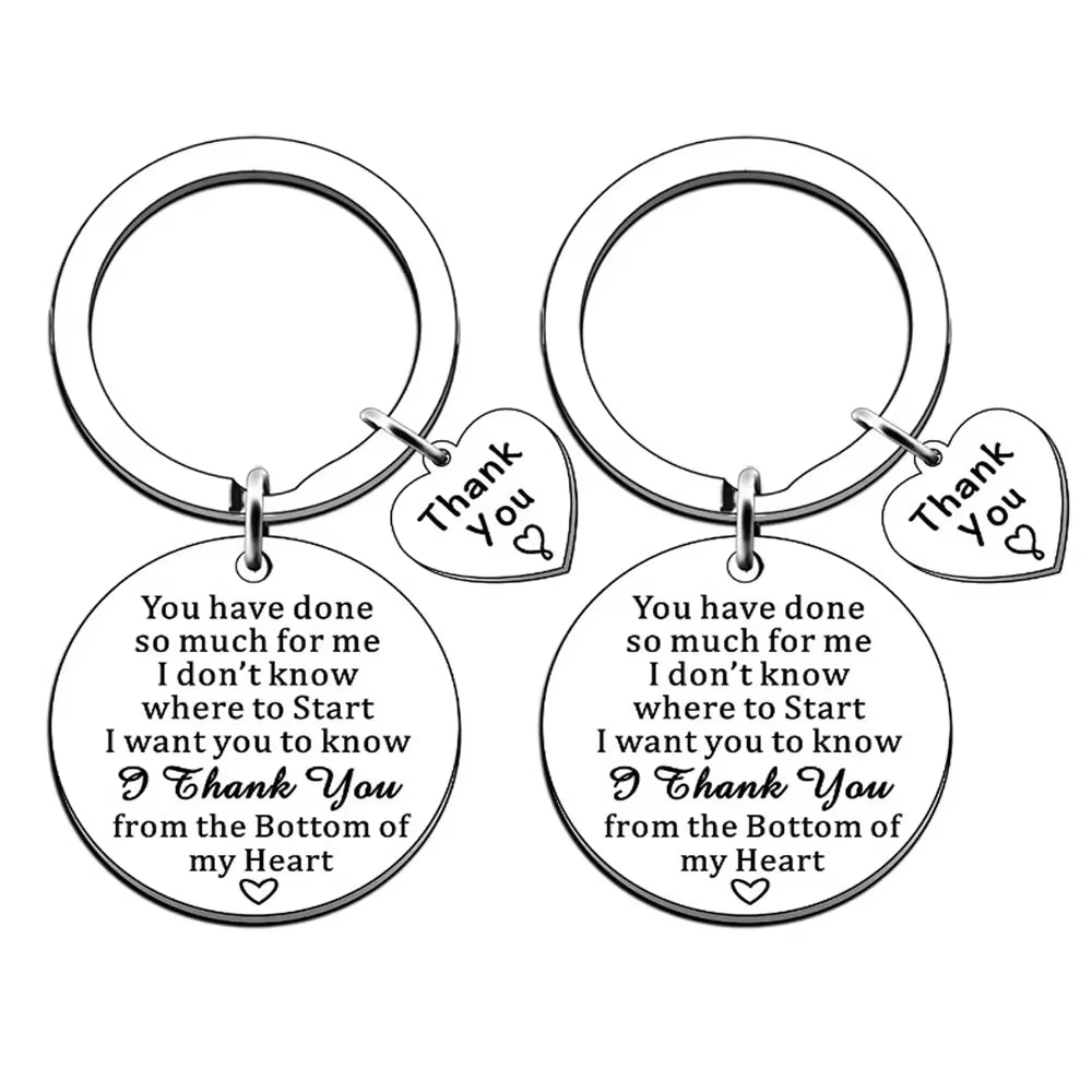 2022 Thank You Gift Keychain Office Appreciation Gifts for Coworker Boss Keychain Mom Dad Daughter Son Friendship Best Friend