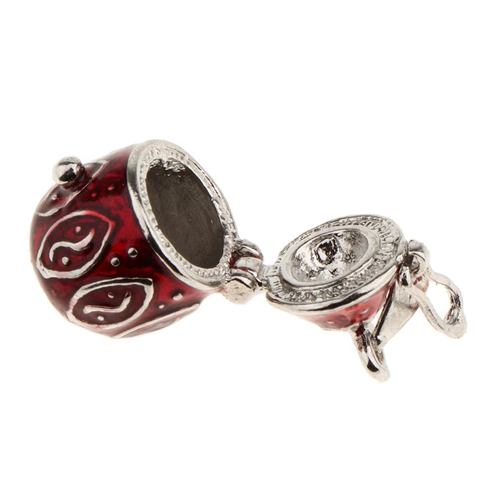 2 Pcs Heart Enamel Openable Cremation Keepsake Urn Pendant for DIY Necklace Pendant Making Great Gift for Friend