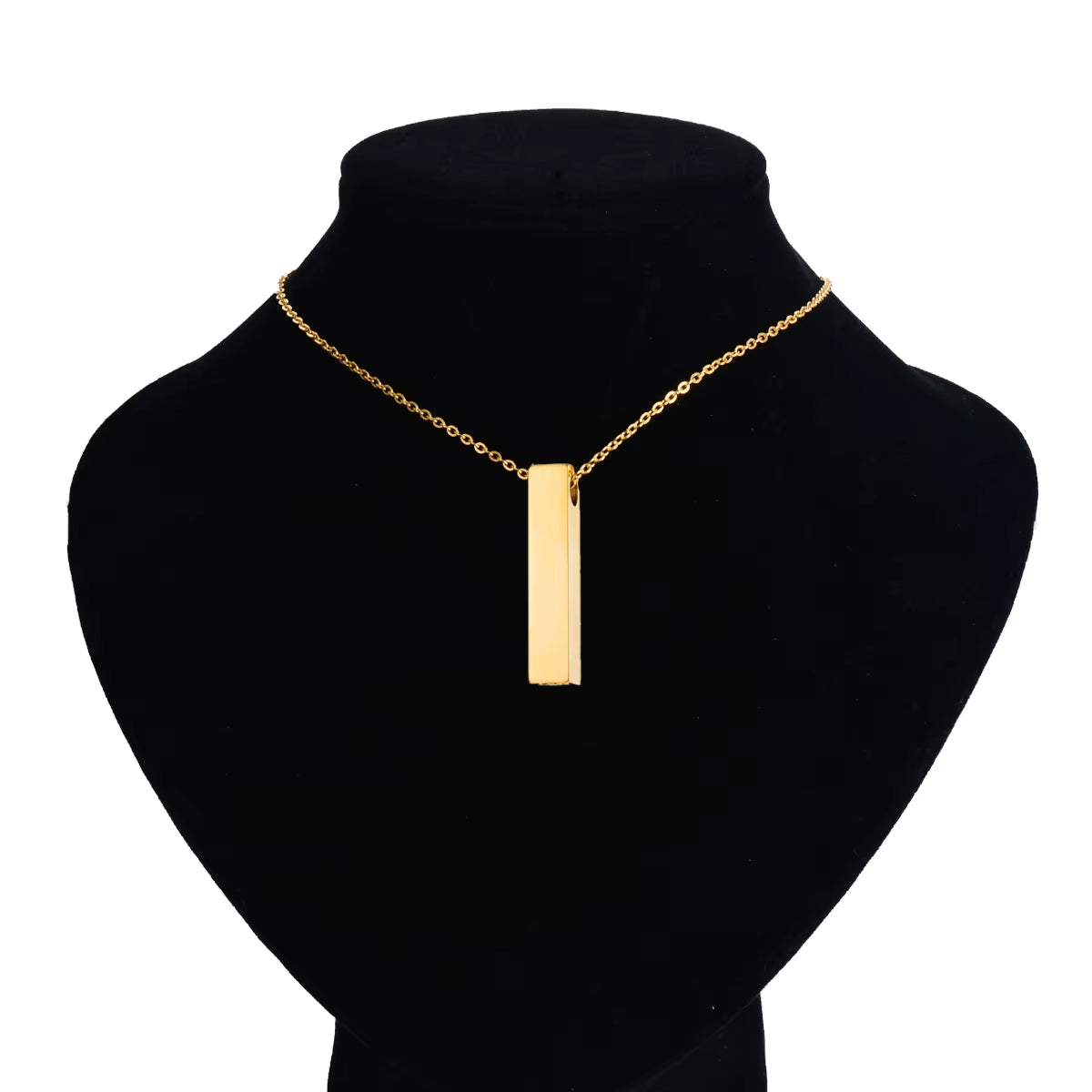 Elegant Stainless Steel Vertical Cubic Bar Urn Pendant Necklace - Memorial Ash Keepsake Jewelry in 3 Stunning Colors