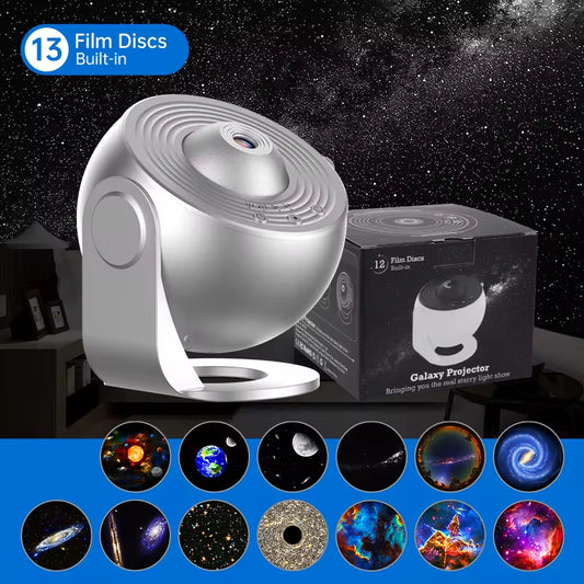 Enchanting Night Light Galaxy Projector - 360° Rotating Starry Sky Lamp for Kids, Perfect Valentine's Day Gift and Wedding Décor
