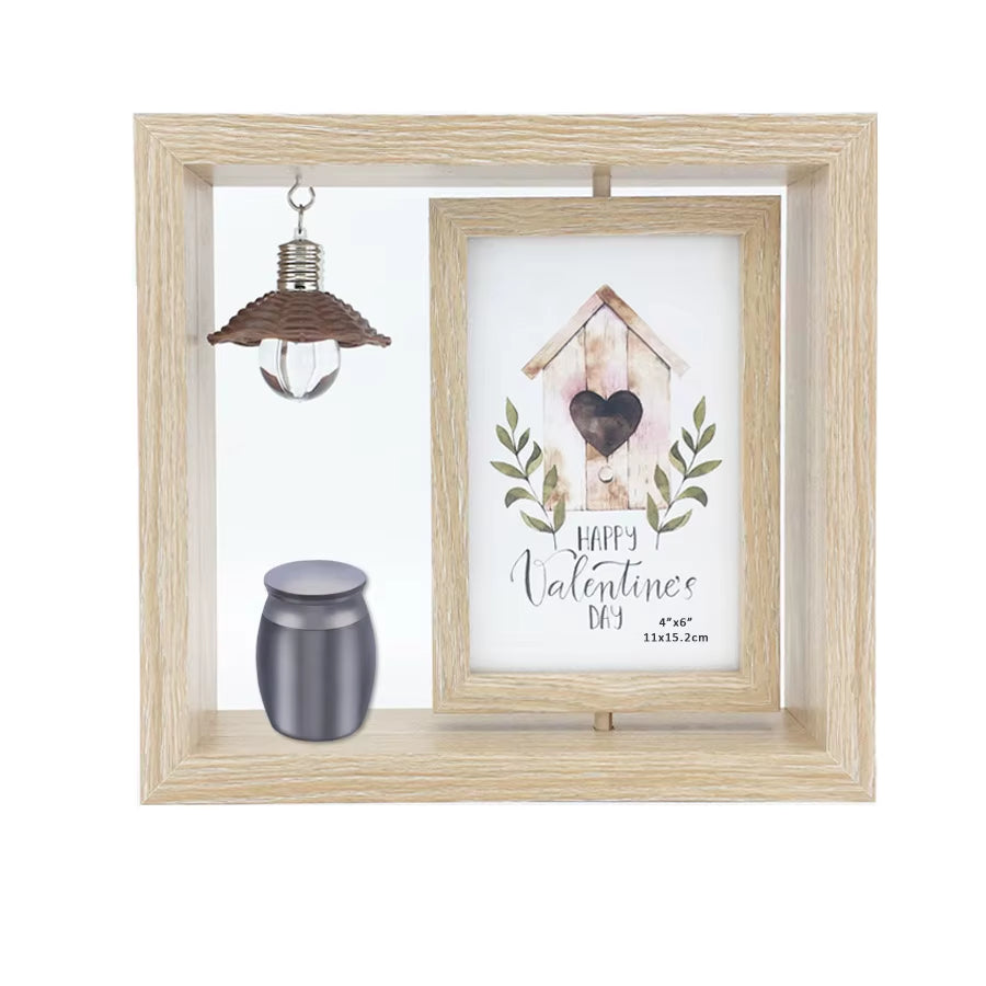 Photo Frame Cremation Urns ,Ashes Holder Keepsake,Angel Wings Memorial Mini Urn Funeral Urn Pendant - Your Wings Were Ready