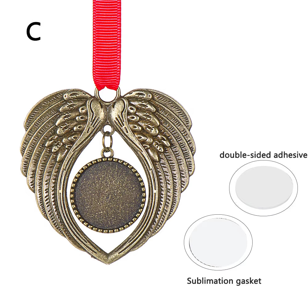 Christmas Angel Heart Ornament Stylish Pendant for Decoration a Piece of My Heart Is in Heaven Christmas Memorial Decoration
