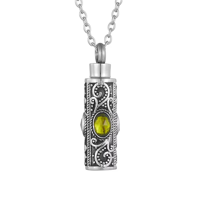 Elegant Stainless Steel Cremation Urn Necklace for Ashes - Cherish Memories Forever