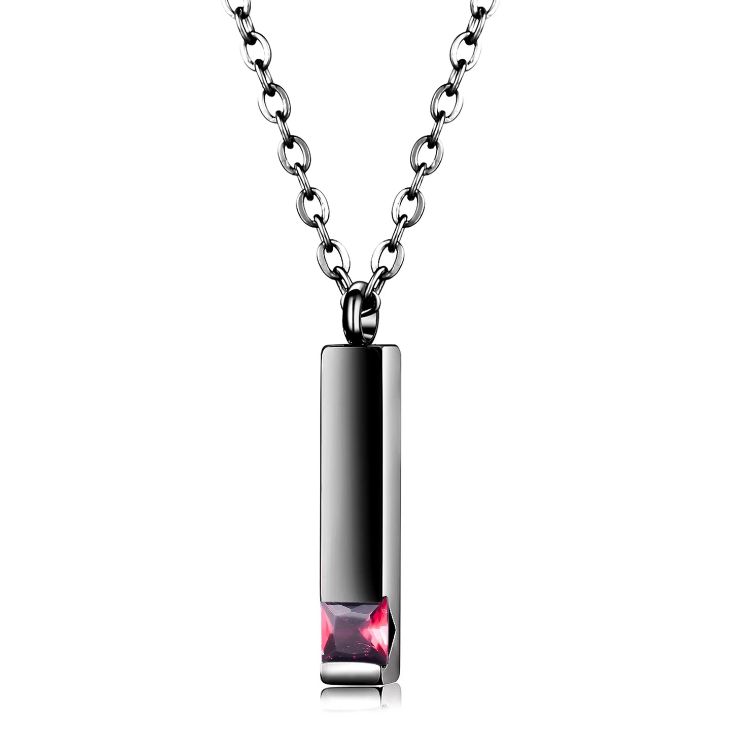 Elegant Crystal Cube Cremation Urn Necklace - Engravable Memorial Keepsake for Ashes