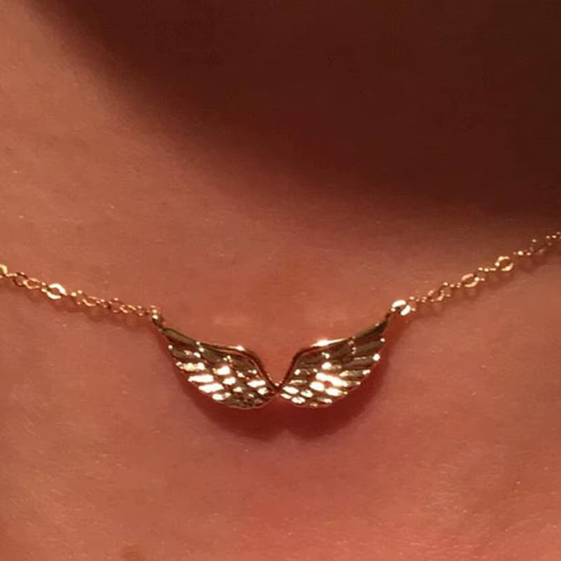 Bohemian Retro Circle Heartbeat Angel Wings Beaded Bracelet Gold Color Charm Stainless Steel Angel Wings Bracelets for Women
