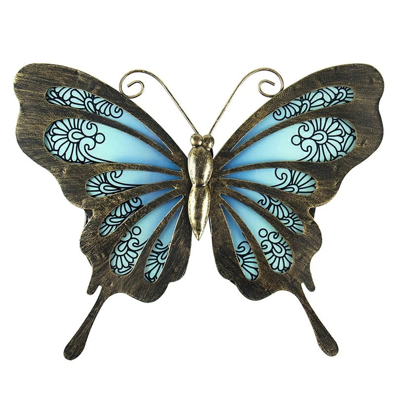 Indoor Metal Butterfly Wall Art for Home Decor - Sculptural Wall Statues for Garden and Patio