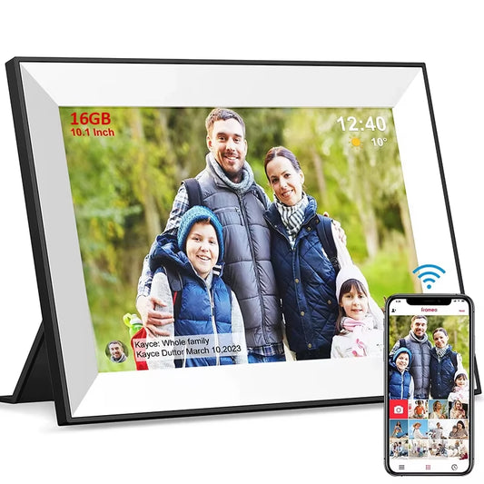 Forever Moments 10.1” HD Smart Picture Frame - 16GB Storage & Auto-Rotate Feature