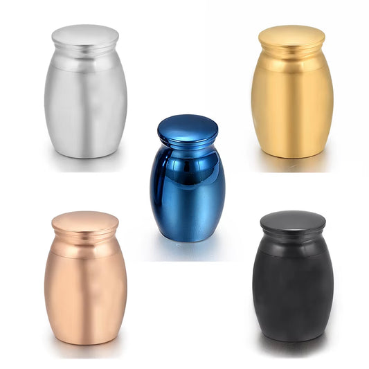 Mini Pet Memorials Urn Aluminum Alloy Cremation Ashes Jar Keepsake Memorial Cat Dog Bird Urn-Wholesale Direct Sales