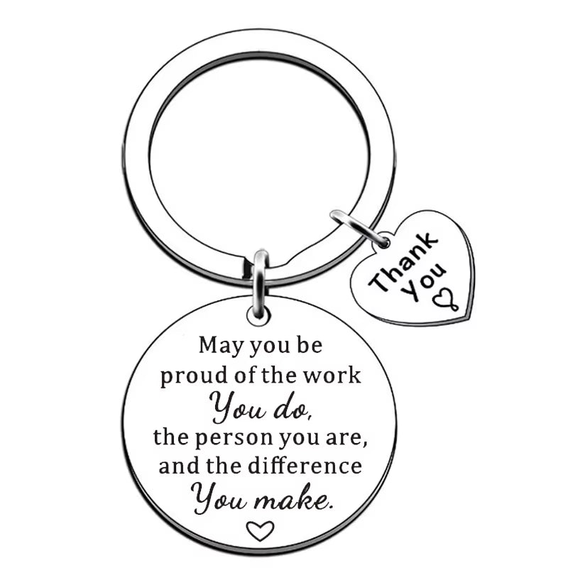 2022 Thank You Gift Keychain Office Appreciation Gifts for Coworker Boss Keychain Mom Dad Daughter Son Friendship Best Friend