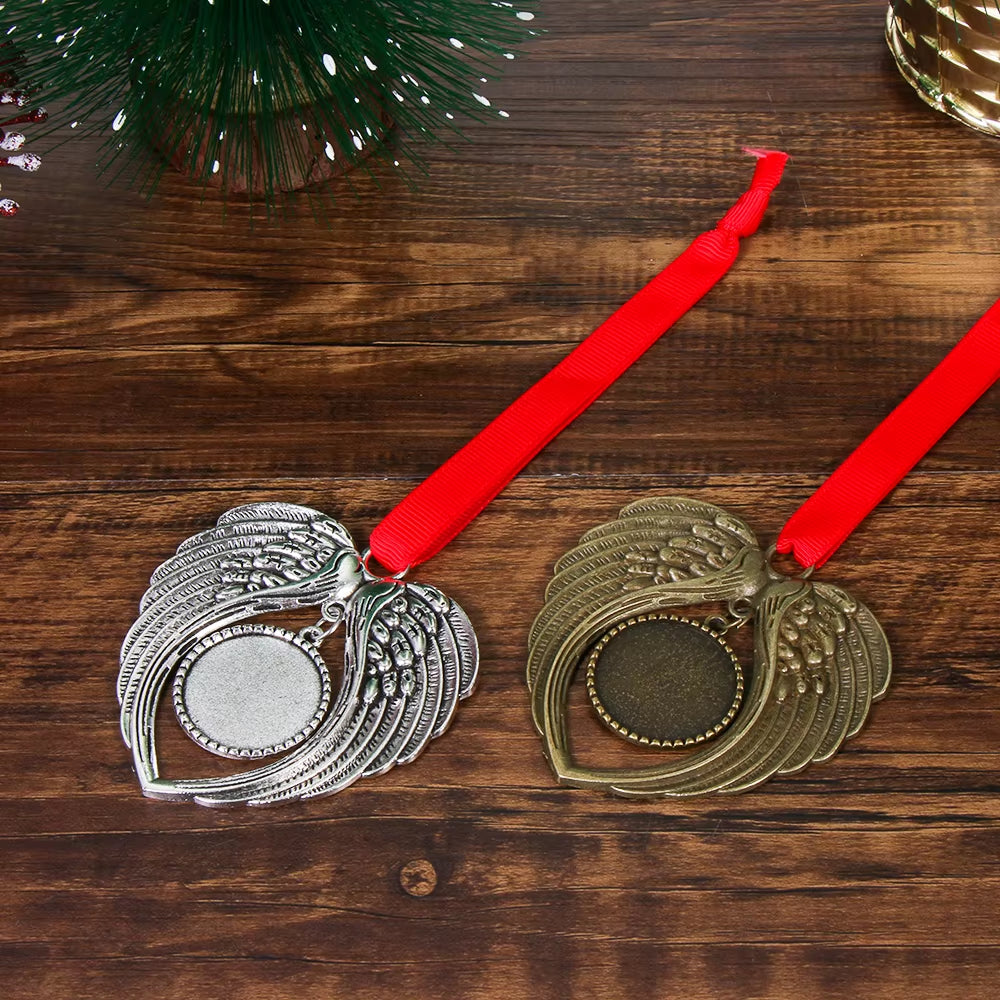 Christmas Angel Heart Ornament Stylish Pendant for Decoration a Piece of My Heart Is in Heaven Christmas Memorial Decoration