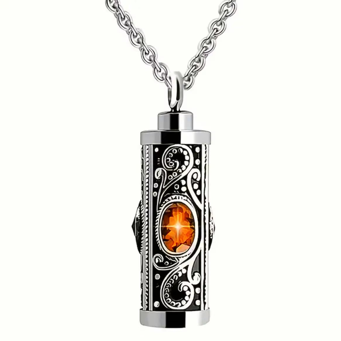 Elegant Stainless Steel Cremation Urn Necklace for Ashes - Cherish Memories Forever