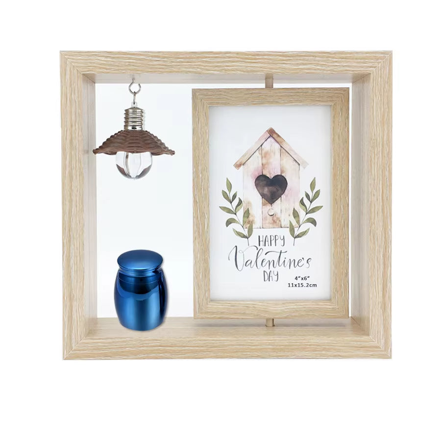 Photo Frame Cremation Urns ,Ashes Holder Keepsake,Angel Wings Memorial Mini Urn Funeral Urn Pendant - Your Wings Were Ready