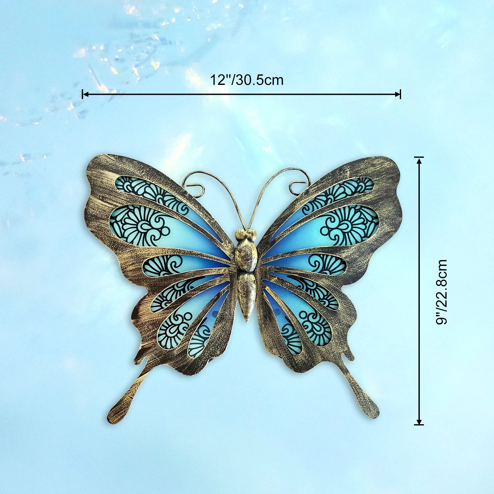 Indoor Metal Butterfly Wall Art for Home Decor - Sculptural Wall Statues for Garden and Patio