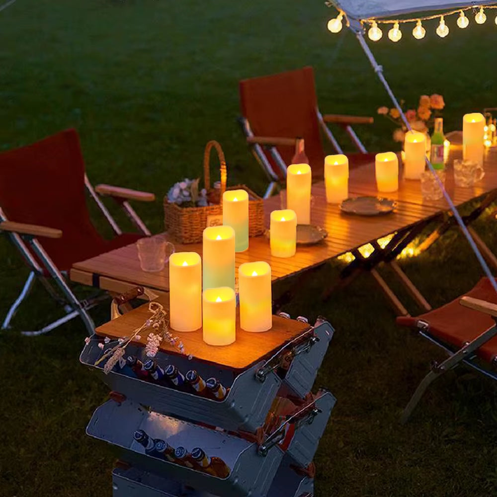 12-180Pcs LED Candles Flameless Candles with Remote(2'*3/4/5/6') Wedding Candles Battery Operated Candles Fireplace Decor